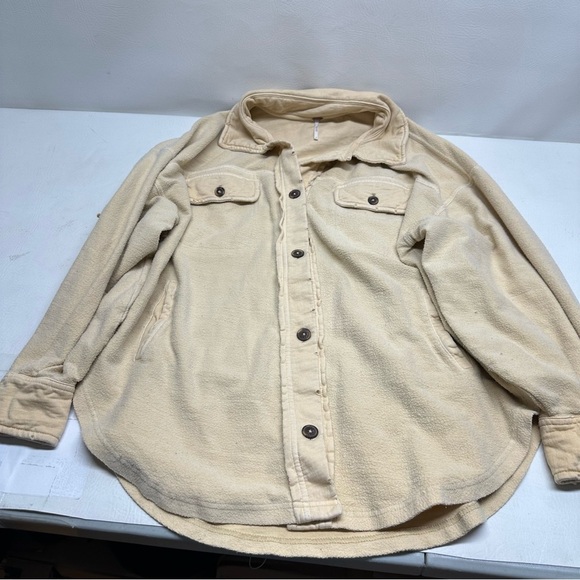Free people oversized Ruby jacket Women's Tan Jacket size Small - Picture 9 of 10